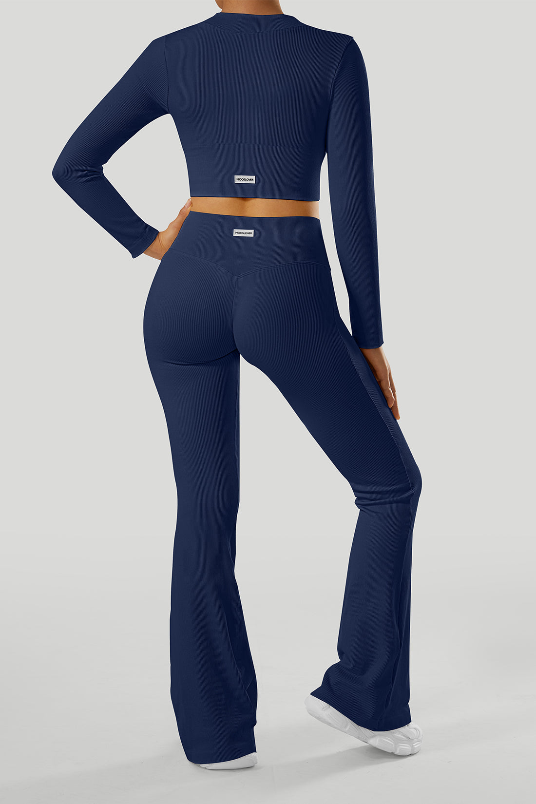 *Market-leading*Ribbed Two-Way Zipper Yoga Set