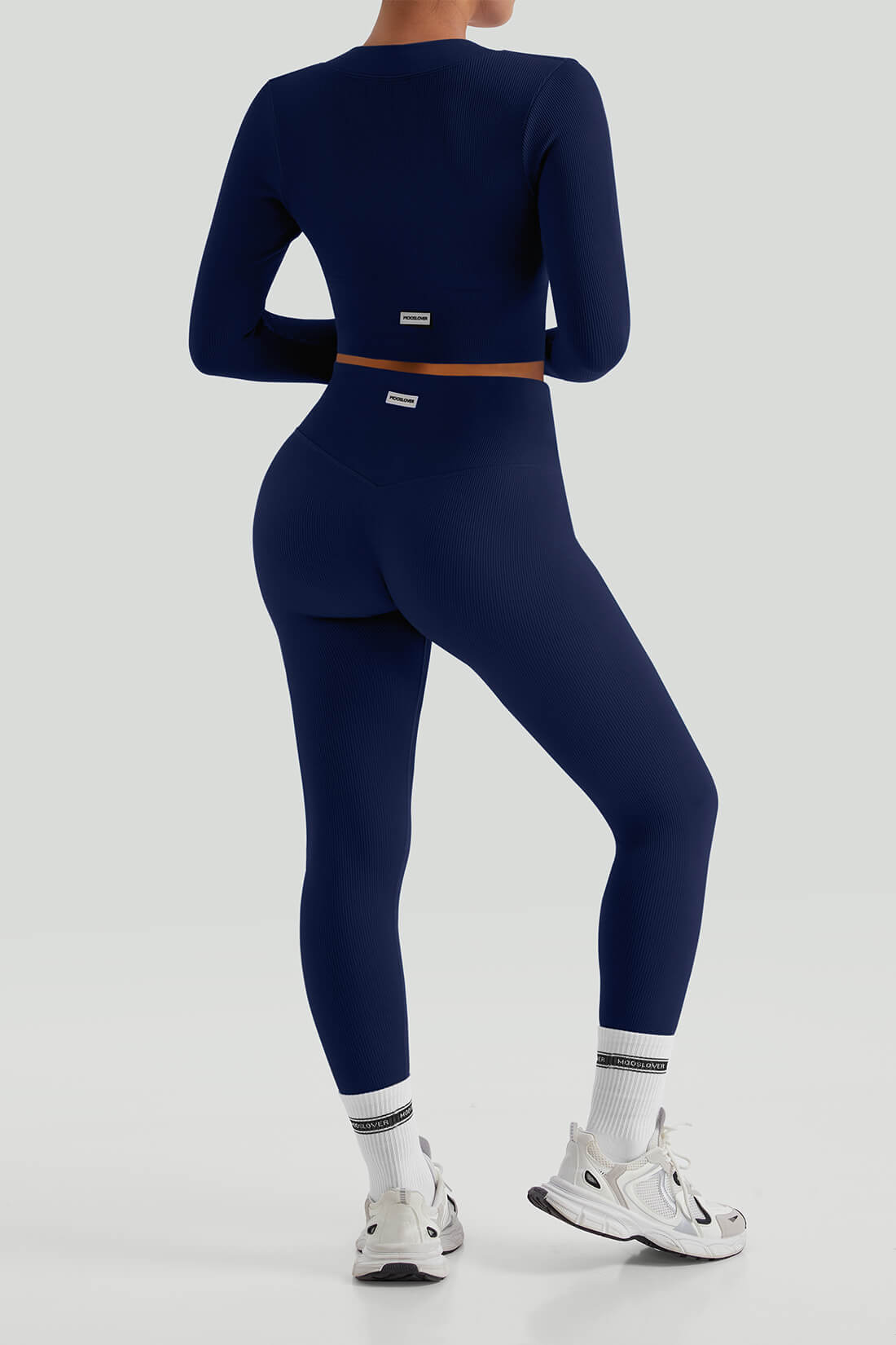 *Market-leading*Two-Way Top High Waist Threaded Legging Match Sets