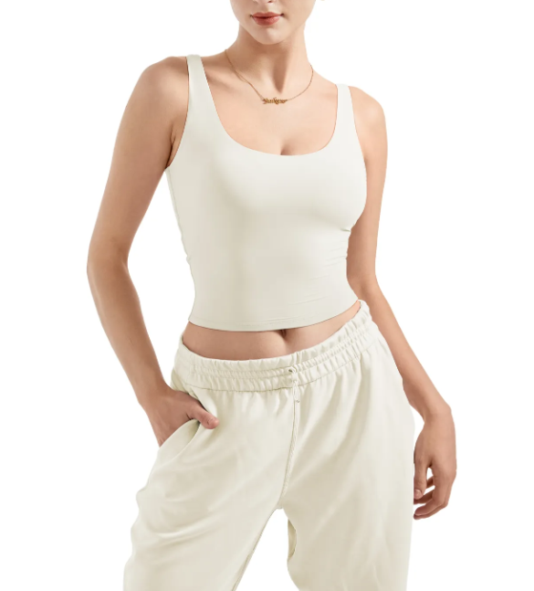 *Market-leading*Trendy Tank top with Ribbed Capri Pants