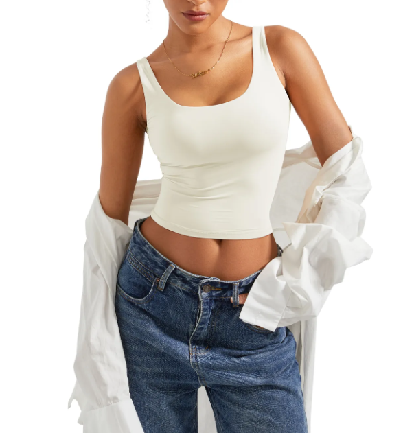 *Market-leading*Trendy Tank top with Ribbed Capri Pants