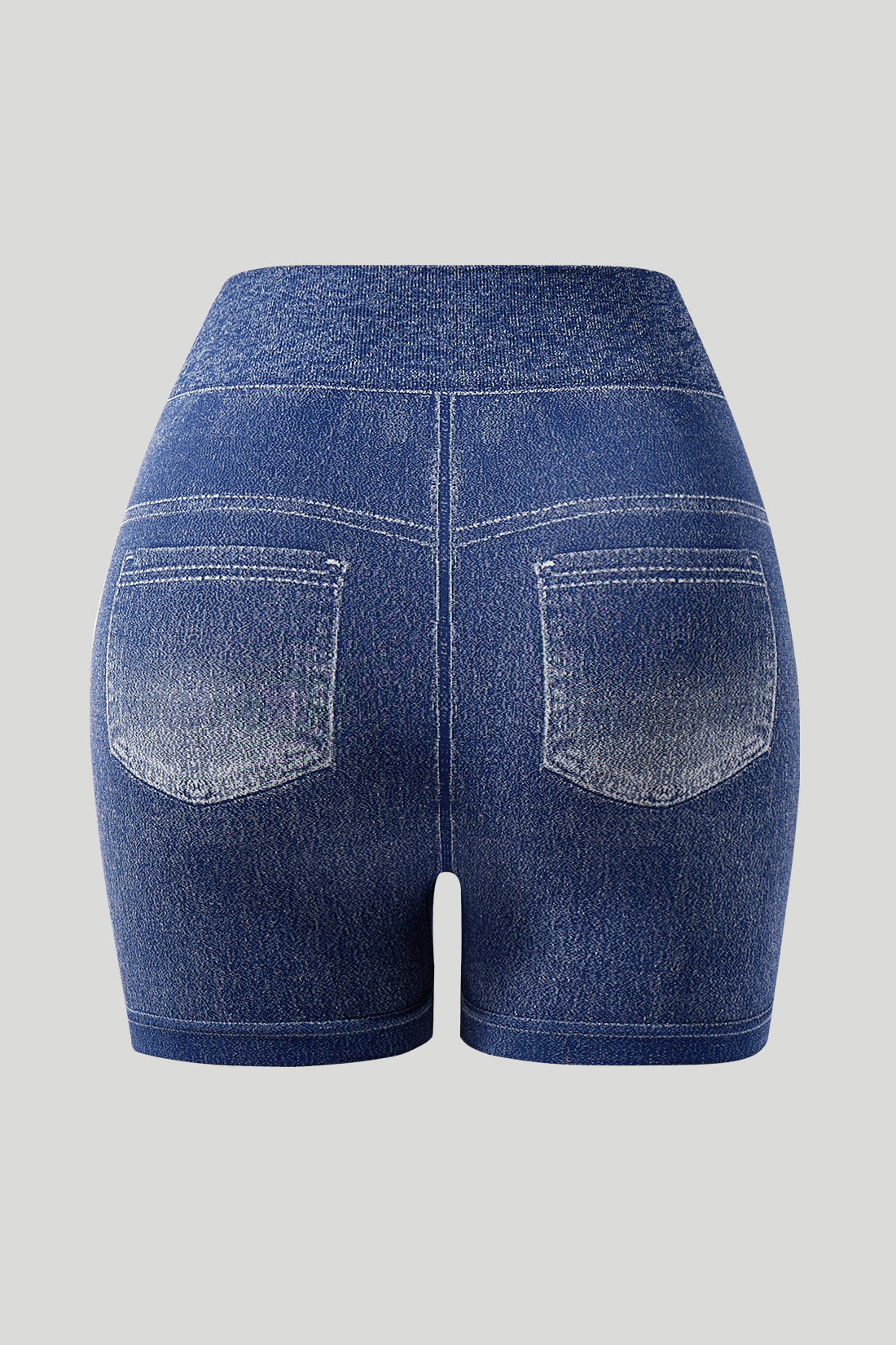 *Market-leading*Stretchy Faux Denim Short Pants