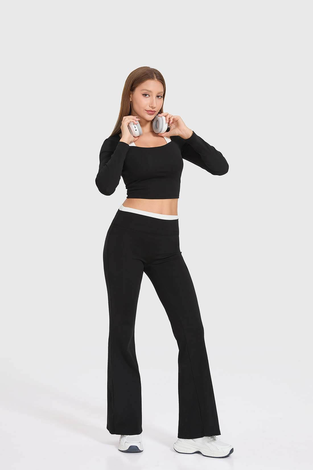 2Pcs Contrast Chic Lounge Set