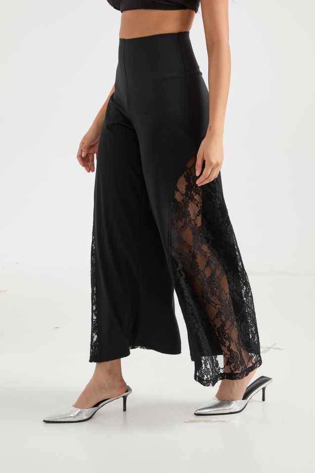*Market-leading*Comfortable Sleeveless top and Lace Wide-leg Set
