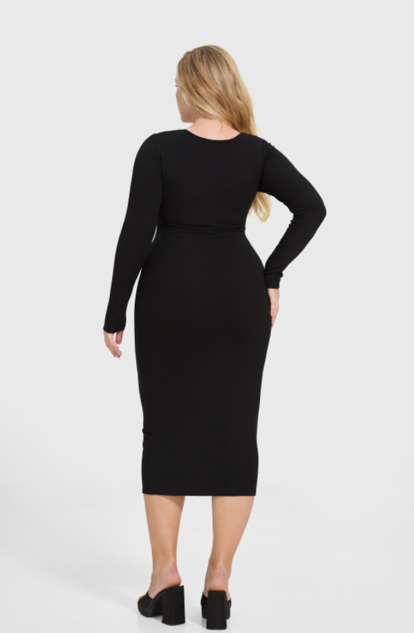 Sculpting Longsleeve Dress With Built in Shapewear
