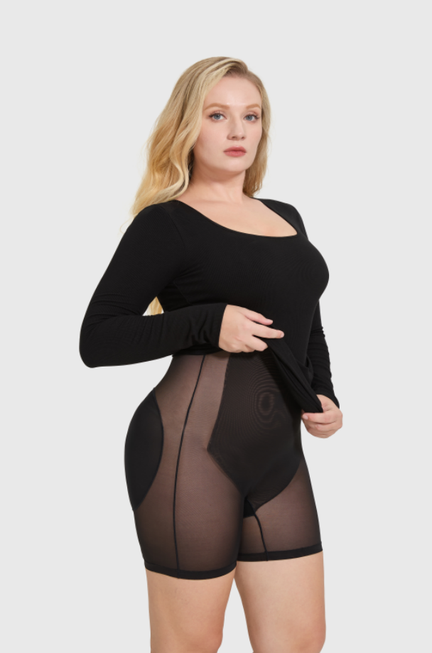 Sculpting Longsleeve Dress With Built in Shapewear