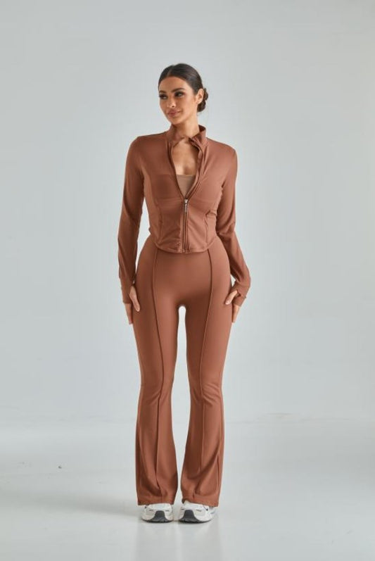 *Market-leading*High Waisted Slim Fit Flare Leg Pants Sets