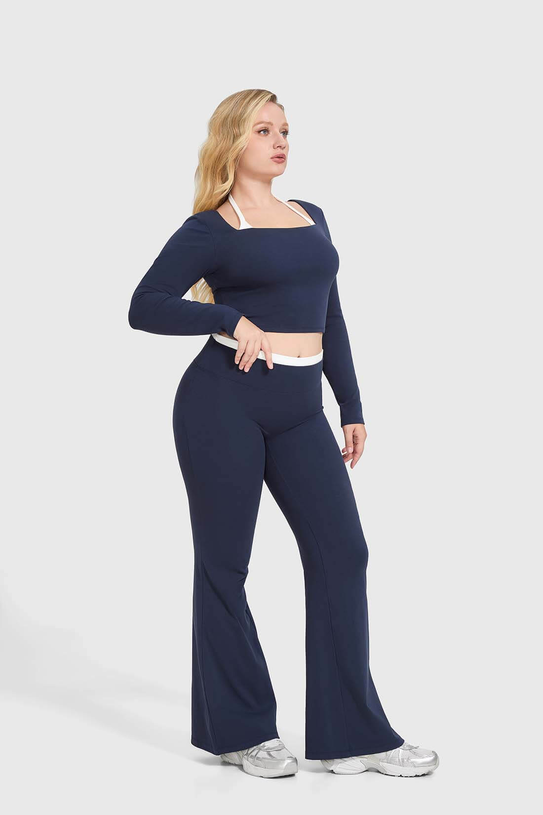 2Pcs Contrast Chic Lounge Set